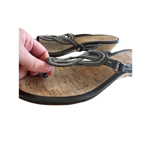 Sperry Espadrille‎ Wedge Sandals Thong Style Comfortable Summer Shoes - Picture 3 of 9